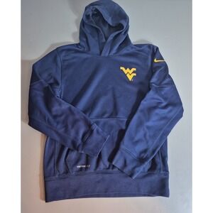 West Virginia Mountaineers Boys Nike Therma-Fit Hoodie L Navy Blue